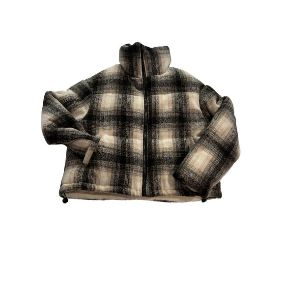 Apparis Marianny Puffer Jacket in Noir Plaid - Picture 1 of 5